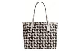 Coach Сумка-шоппер City Coated из холста с кожаными вставками, сумка-шоппер, сумка через плечо, большого размера, женская, желтого и черного цвета cj626-svvrw