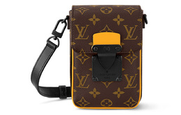 Louis Vuitton Сумка через плечо из холщовой ткани с покрытием, мини-сумка для мужчин, коричневая m82535
