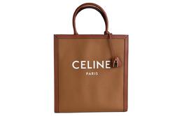 Celine Сумка-шоппер из холста с кожей, женская коричневая сумка-шоппер, холщовая сумка 190402cjf-28ot