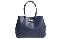 Longchamp Сумка-шоппер Roseau из кожи, женская, цвет морской волны 2686871006