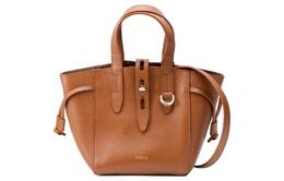 Furla Сумка-шоппер Net Collection из телячьей кожи, сумка-корзина, сумка через плечо, женская мини-сумка коричневого цвета basrfua-hsf000-03b00