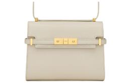 Saint Laurent Сумка через плечо SL MANHATTAN из коровьей кожи, мини-сумка через плечо, женская, винтажная, белая 727766-0sx0w-9207