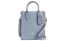 Coach Сумка-шоппер из шагреневой кожи, сумка-шоппер, мини-сумка через плечо, женская, цвет «дымчатый серый» cj500-svw3k