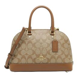 Coach Сумка Sierra Leather Dome Bag, сумка-мессенджер, сумка через плечо, обычная женская коричневая 27583-ime74