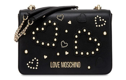 Moschino Полиуретановая маленькая квадратная сумка через плечо, женская, черная jc4031pp1ale0000
