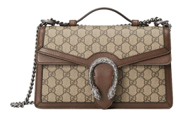 Gucci Женская сумка Dionysus из холста с кожаной сумкой, через плечо, цвет эбеновое дерево/коричневый 621512-k9gsn-8358