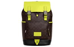 Coach Мужская дорожная парусиновая сумка-туба с кожаным рюкзаком цвета лимон и кофе cl417-qbw1u