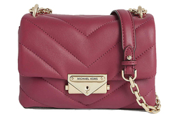 Сумка Cece из кожи, через плечо, очень маленькая, женская, ягодного цвета Michael Kors 32t9g0ec1l-berry