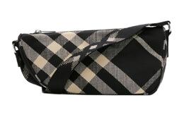 Burberry Сумка Shield из хлопка и полиэстера, через плечо, маленькая, мужская, черная 80893011