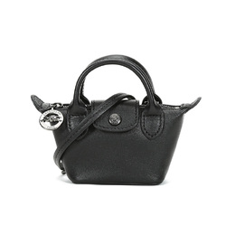 Longchamp Сумка-пельмень Le Pliage Cuir из овчины, сумка через плечо, мини-сумка через плечо, женская, черная 10099757001