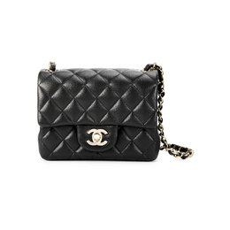 Chanel Классическая сумка через плечо из овчины с клапаном CF, мини-сумка через плечо, женская, черная a35200-y04059-94305