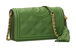 Tory Burch Женская сумка через плечо Fleming Sheeps из овчины, цвет зеленый 64312-367