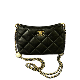 Chanel Сумка-хобо из овчины, сумка через плечо, обычная женская, черная as4859-b16584-94305包