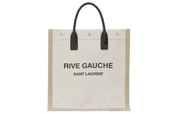 Saint Laurent Сумка-шоппер Rive Gauche North/South, белый лен/бежевый 6316829j52e9280