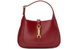 Gucci Сумка через плечо Jackie 1961 Leather Crescent, мини-сумка через плечо, женская, красная 637091-10o0g-6638