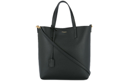 Saint Laurent Сумка-шоппер из мягкой кожи, сумка-шоппер, сумка через плечо, женская черная сумка 600307csv0j1000