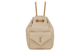 Saint Laurent Сумка через плечо из овчины, мини, женская, бежевого цвета 701631-1el07-9607