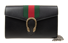 Gucci Сумка Dionysus Leather Crossbody, женская, черные 481377-cwi1x-1060
