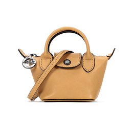 Сумка-пельмень из овчины Le Pliage Cuir, портативная сумка через плечо, мини-сумка через плечо для женщин, цвет "медовый" Longchamp 10099757p15