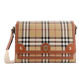 Burberry Сумка через плечо из холста с телячьей кожей, женская, светло-коричневая 80920671