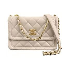 Chanel Сумка из овчины, сумка через плечо, женская, белая as2056-b03922-n5025