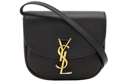 Saint Laurent Сумка-седло KAIA из гладкой коровьей кожи, сумка через плечо, маленькая, женская, черная 619740-bwr0w-1000