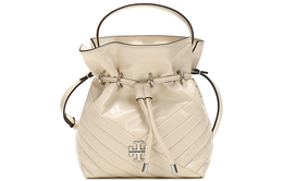Сумка-ведро Kira из кожи на одно плечо, мини, женская, цвета экрю Tory Burch 75446-122