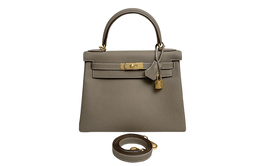 Сумка Kelly Togo из телячьей и коровьей кожи, женская, размер 18, цвет Etoupe Elephant Gray Hermes h027630cc18