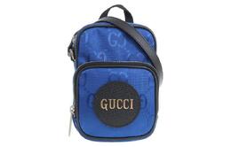 Gucci Сумка через плечо из нейлона с кожей, мини, мужская, синяя 643882-h9hln-4267