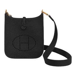 Hermes Сумка Evelyne Amazone Clemence Gold 16 Mini/TPM Noir h069426ccav