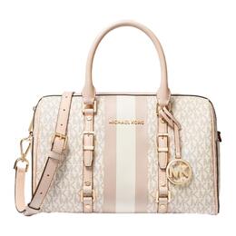 Michael Kors Женская сумка Bedford из искусственной кожи, цвет ванильный белый/телесно-розовый, средний 30f9g07s6b173