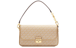 Michael Kors Женская кожаная сумка через плечо Bradshaw Trumpets, цвет Camel 30s1g2bl1b-222