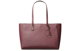 Tory Burch Сумка-тоут Robinson из кожи, женская, бордовая 53063-616