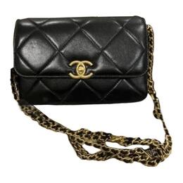Chanel Сумка через плечо из овчины, женская, черная as4862-b16572-94305