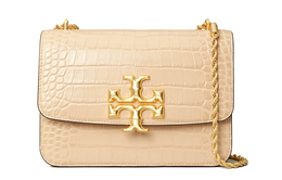 Tory Burch Сумка Eleanor из кожи, через плечо, женская, бежевого цвета 77040-262