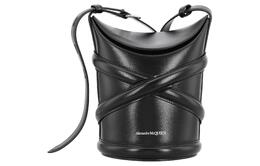 Alexander McQueen Сумка CURVE BAG из телячьей кожи, женская, через плечо, черная 656467-1yb45-1000