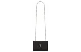 Saint Laurent Сумка KATE из коровьей кожи с тиснением, на цепочке, через плечо, женская, черная 469390-bow0n-1000