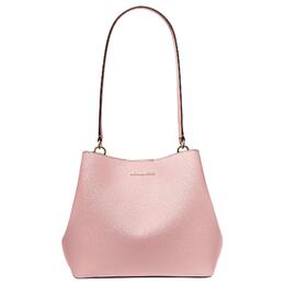 Michael Kors Сумка из холщовой ткани с покрытием, наплечная сумка среднего размера, женская, розовая 35s4g3fs2i-powder blush
