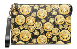 Кожаный портфель-сумка-клатч унисекс, цветной блок Versace dp87631-dvits3-5b00v