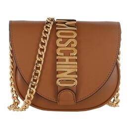 Moschino Кожаная сумка через плечо женская коричневая 7467-8008-0090