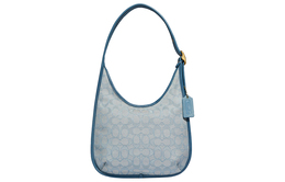Coach Сумка Ergo Leather Crescent, сумка через плечо, сумка через плечо, женская сумка среднего размера, синяя c2588-b4sbx