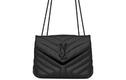 Saint Laurent LOULOU Портативная сумка через плечо из коровьей кожи, женская, черная 494699-dv728-1000