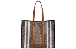 Burberry Сумка-туба из хлопка с монограммой, сумка-мессенджер, унисекс, коричневого цвета 8021488