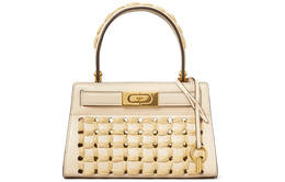 Tory Burch Женская сумка Lee Radziwill из коровьей кожи на одно плечо, кремово-белого цвета 81403-122