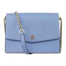 Tory Burch Сумка Robinson Leather Chain Bag, сумка через плечо, среднего размера, женская, цвет "ледяной синий" 62020-457