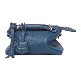 Fendi Мини-сумка из телячьей кожи, женская, синяя 8bs098-asu2-f0e2h