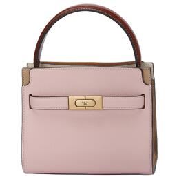 Tory Burch Женская мини-сумка Lee Radziwill Litchi Grain Leather Crossbody на одно плечо, цвет Sand Island Pink 161578-650