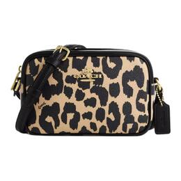 Coach Сумка для фотоаппарата Jamie Coated Canvas, сумка через плечо, мини-сумка через плечо для женщин с леопардовым принтом cy348-imxac