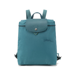 Longchamp Рюкзак Le Pliage Green из переработанного холста, женский, среднего размера, павлинье-синего цвета 1699919p89