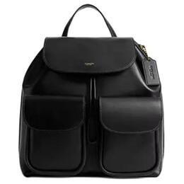 Coach Рюкзак Crosby Grain Leather большого размера для женщин, черный cw619-b4bk